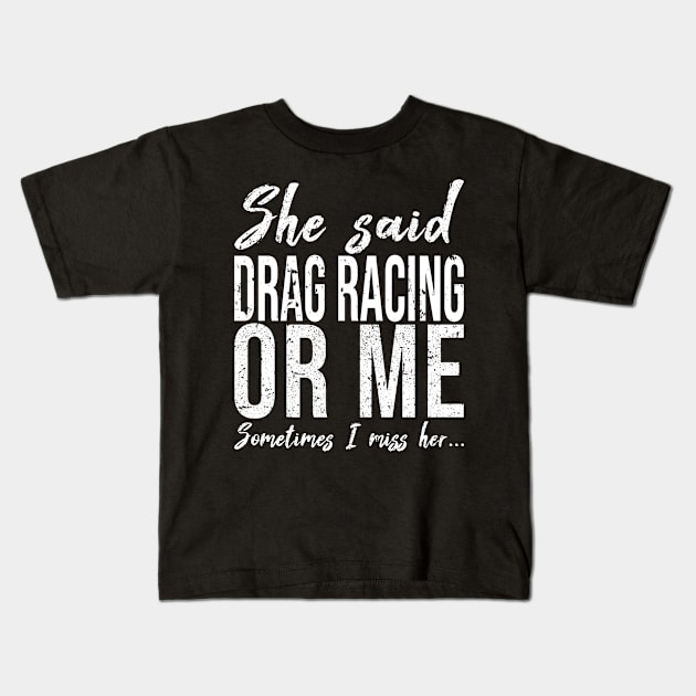 Drag racing funny sports gift Kids T-Shirt by Bestseller